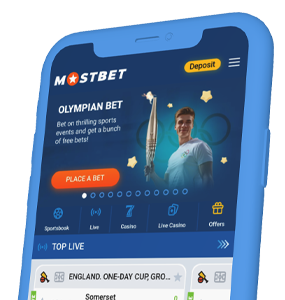 Interface da aplicação Mostbet em Portugal