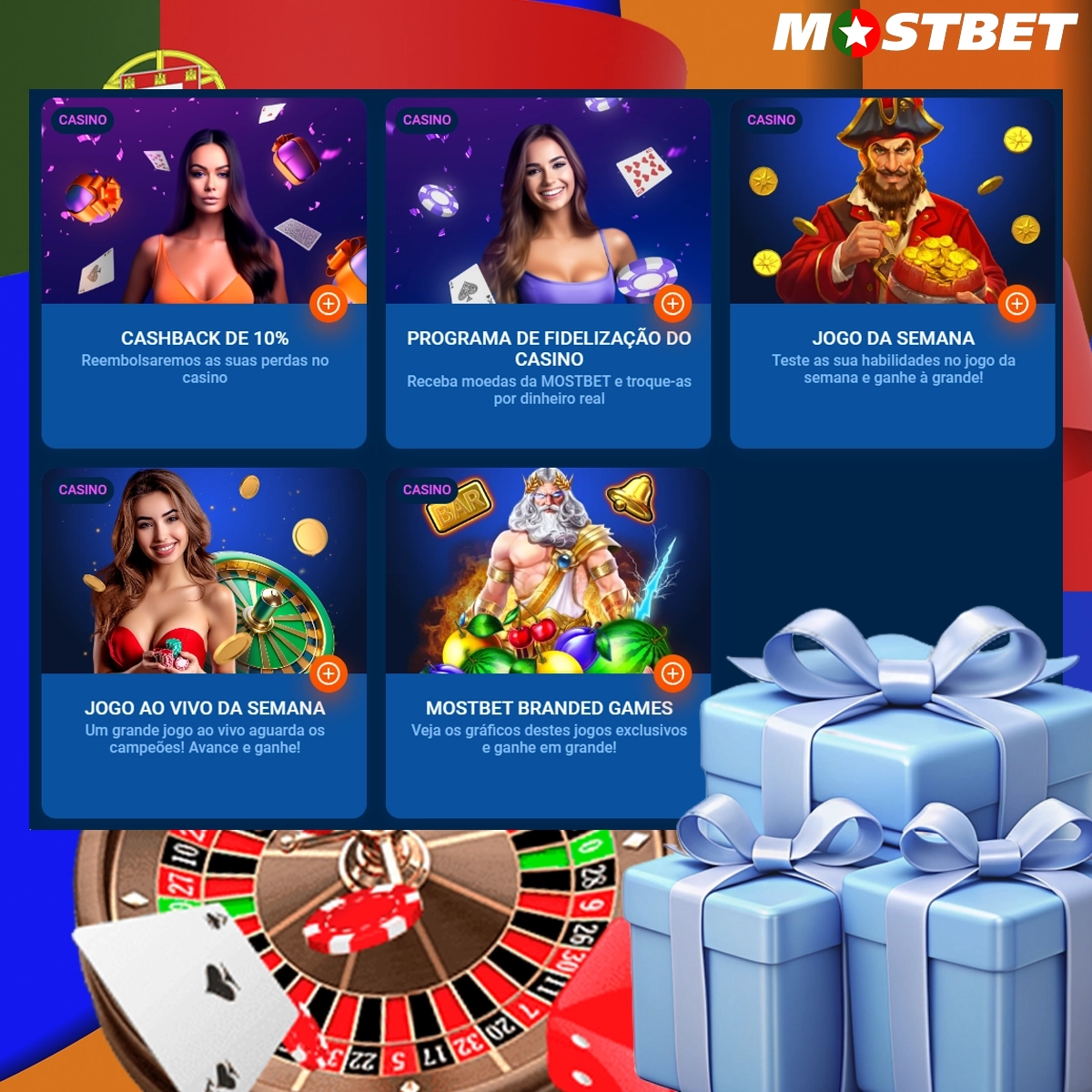 Revisão dos bónus do Mostbet Casino