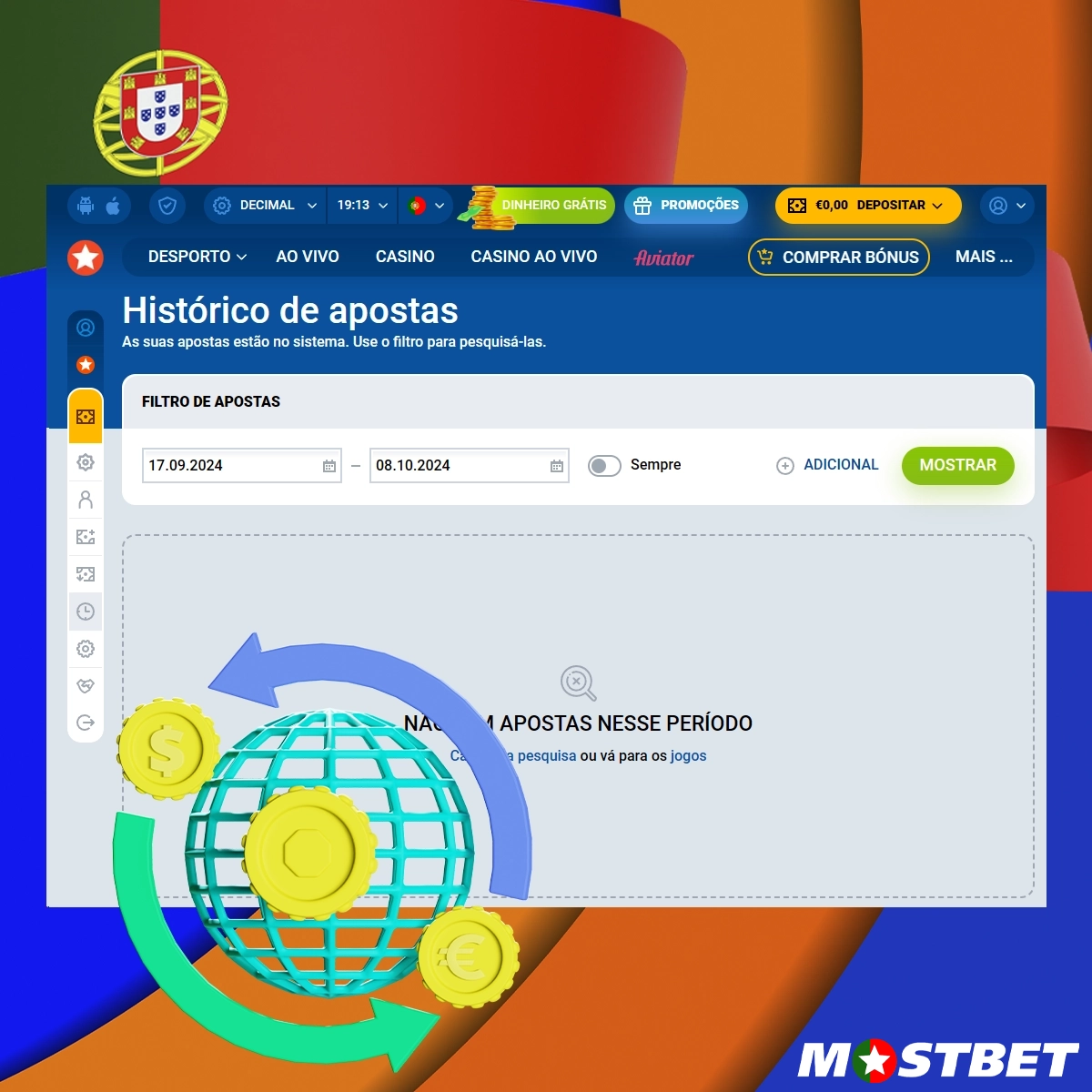 Revisão do Histórico de Transacções da Mostbet