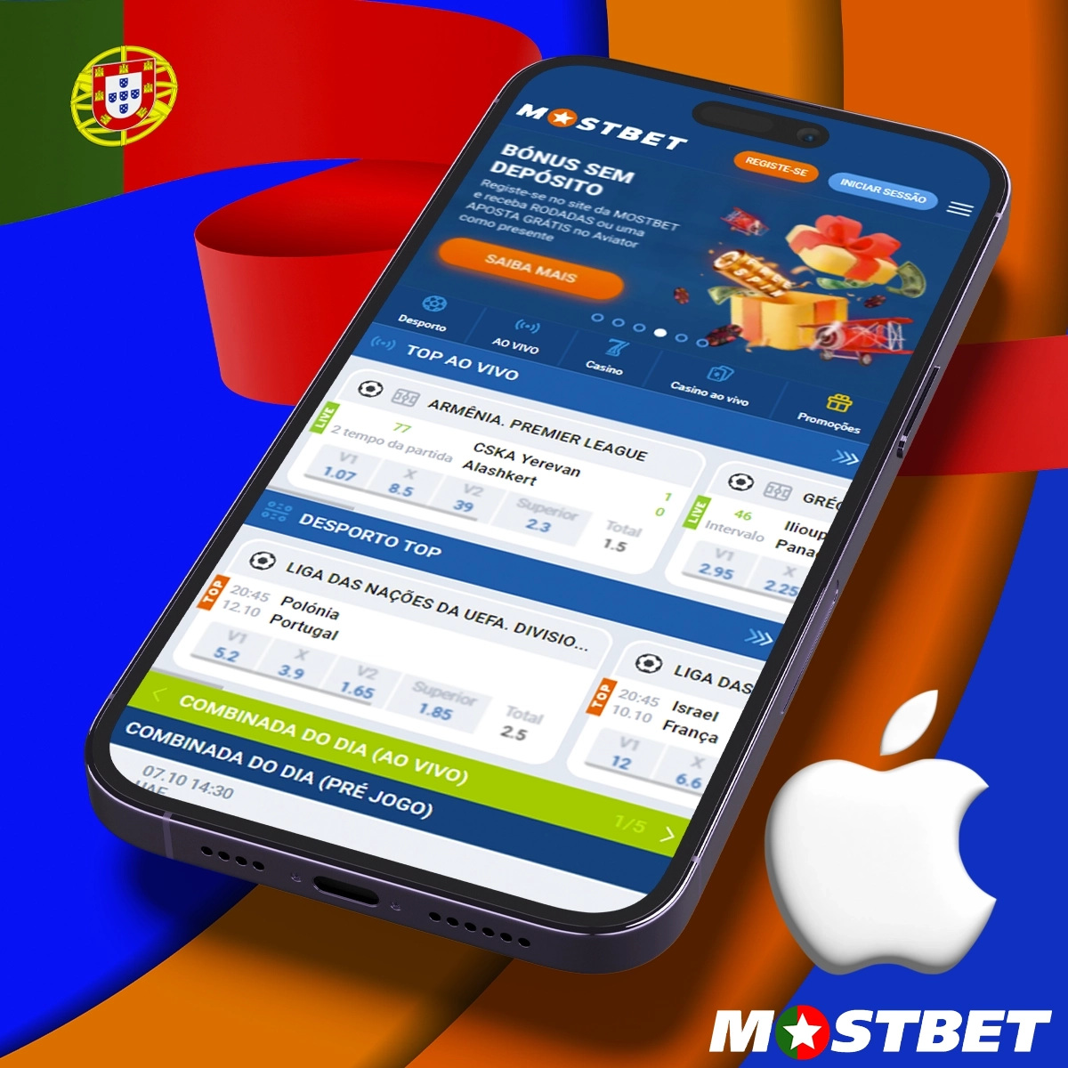 Instruções sobre como instalar a aplicação móvel Mostbet no iOS