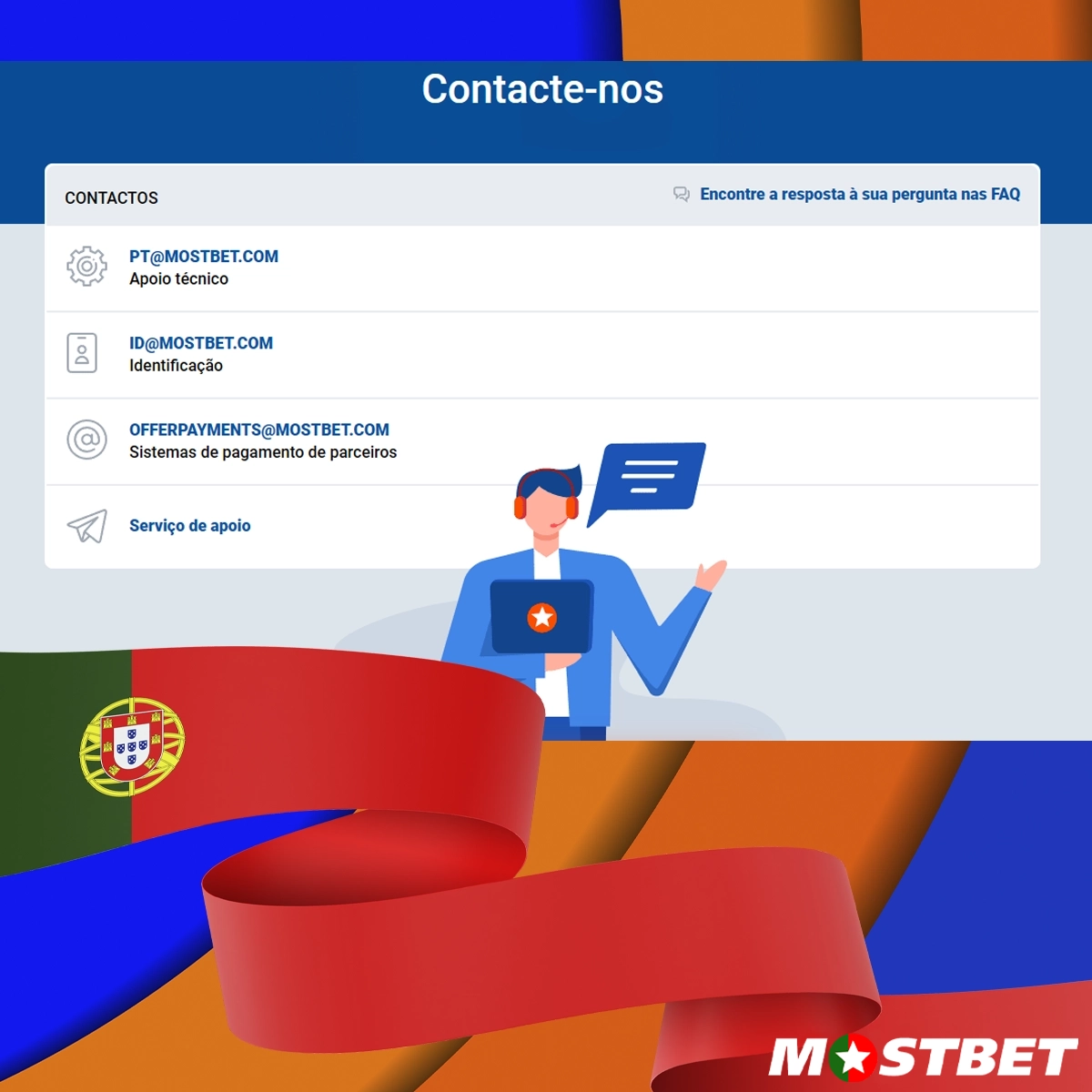 Como funciona a equipa de apoio da Mostbet?